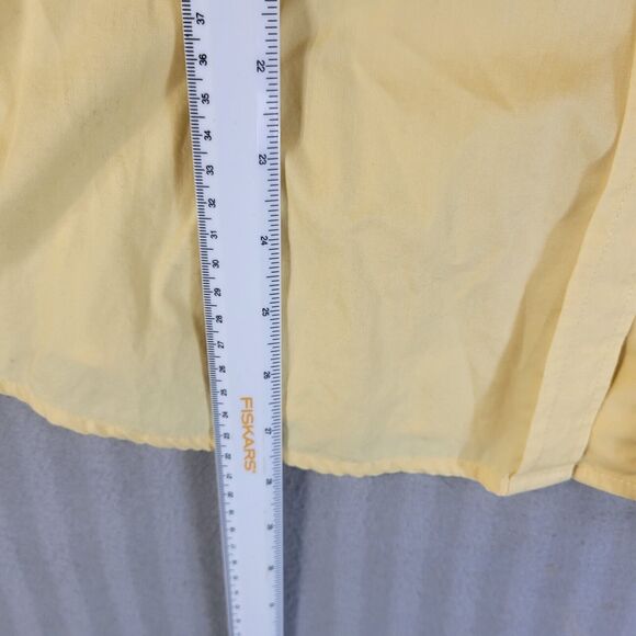 Vintage Talbots Womens Button Front top Size Xl Yellow Cotton Collared Career - Picture 7 of 7